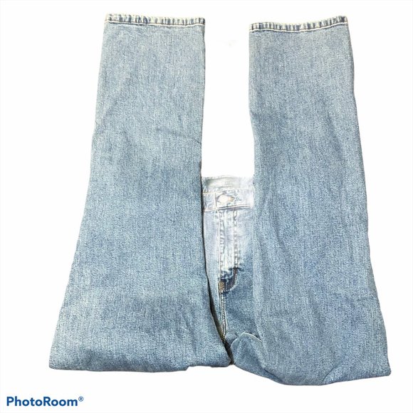 LRL Jeans Co. Wide Leg Distressed Blue Jeans - Picture 6 of 6